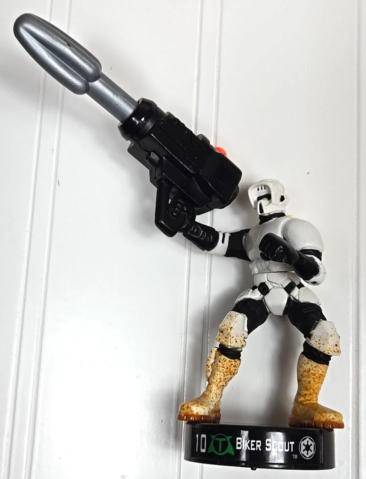 Star Wars Attacktix 2005 Lote de 3 Boba Fett, Chief Chirpa, Biker Scout y Cohetes Foto 4 de 4