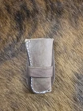  Leather Trapper Knife Sheath. Fits Case, Rough Rider, Moore Maker