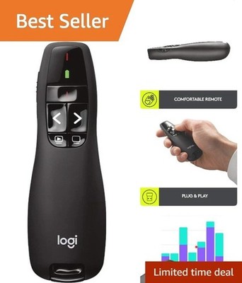 Logitech R400 Wireless Presenter with Laser Pointer - 50ft Range, Easy Setup