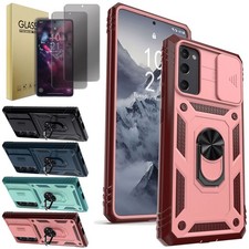 For Samsung Galaxy S20 FE 5G Slide Camera Lens Case Cover Privacy Tempered Glass
