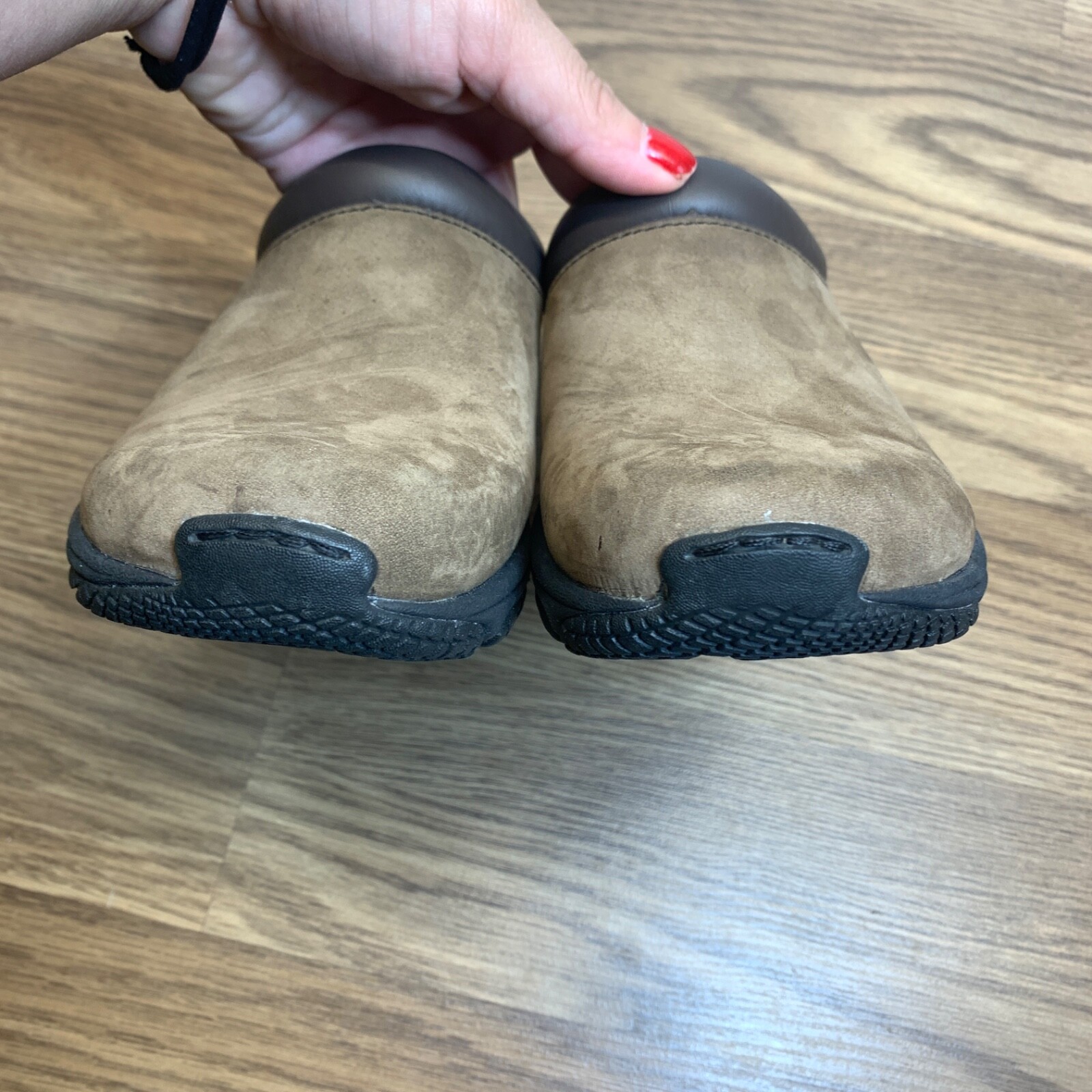 Zoccoli donna Merrell Encore Groove marrone scuro scamosciato slip on mule taglia 5