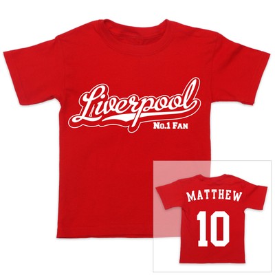 camisa liverpool infantil personalizada