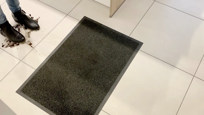 Lustige Fußmatte \"Come Back With A Warrant\" – 45,7 X 71,1 Cm, Rutschfeste Unterseite | Für Eingang, Küche, Garten