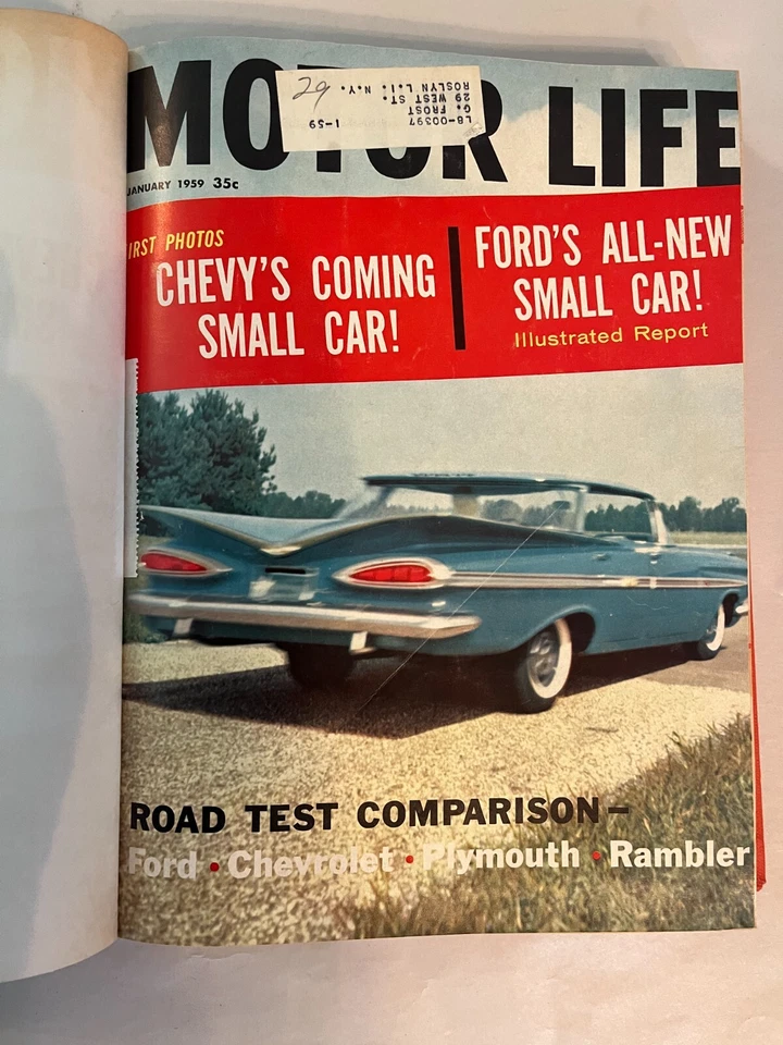 1959 Motor Life Magazine, bound, all 12 issues. 1959 new cars, customs, more! - Image 2 of 4
