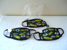 " NWOT " Lot Of 3 Green Bay Packers Face Mask " GREAT GIFT ITEM "