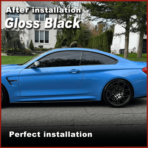 Attacco minigonne laterali nero lucido per BMW M4 F82 F83 - Foto 4 di 13
