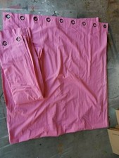 Pottery Barn Teen "Canvas w/Grommets Pink" Drapery Panels 50" X 108" - 2 Panels