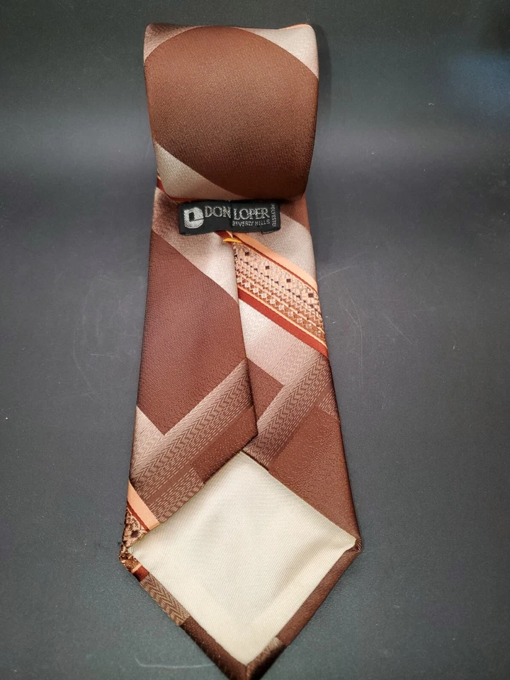ВИНТАЖНЫЙ галстук Don Loper Beverly Hills лот из 6 100% полиэстера стиль 60-х/70-х! - Изображение 4 из 4