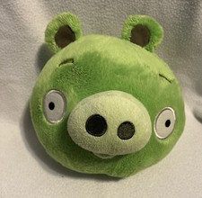 Angry Birds Plush Green Pig 2010 Commonwealth King Piggie No Sound No Tag Toy Q8