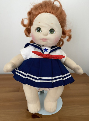 VTG Mattel MY CHILD Doll Curly Red Hair Green Eyes Girl Original Dress Diaper