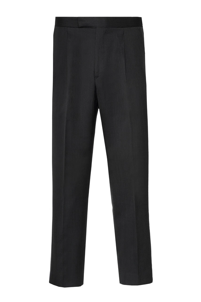 Grey Herringbone Trousers Wool Charcoal Morning Pants Royal Ascot Wedding Mens
Opens in a new window