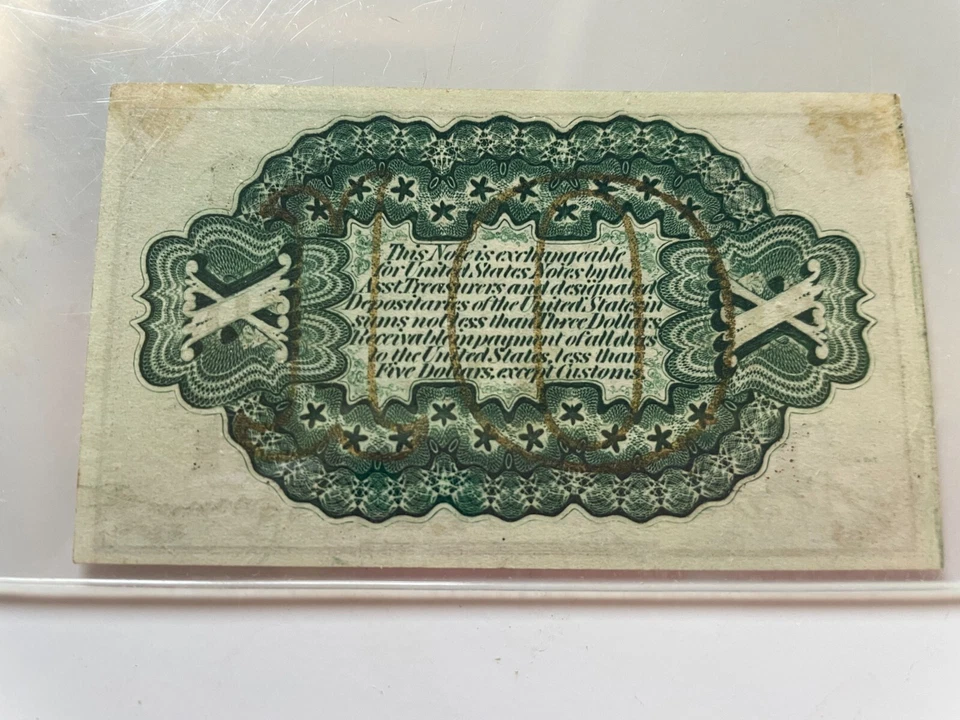 Third Issue 10 Cent Fractional Currency Fr#1256 green back, PCGS MS 62 - Image 4 of 4