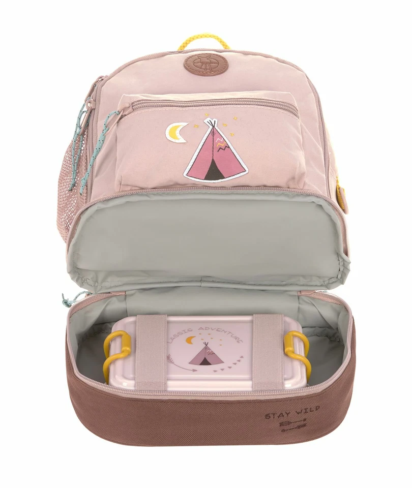 Lässig Adventure Mini Backpack Rucksack Tasche Tipi Rosa Braun Neu - Bild 3 von 4