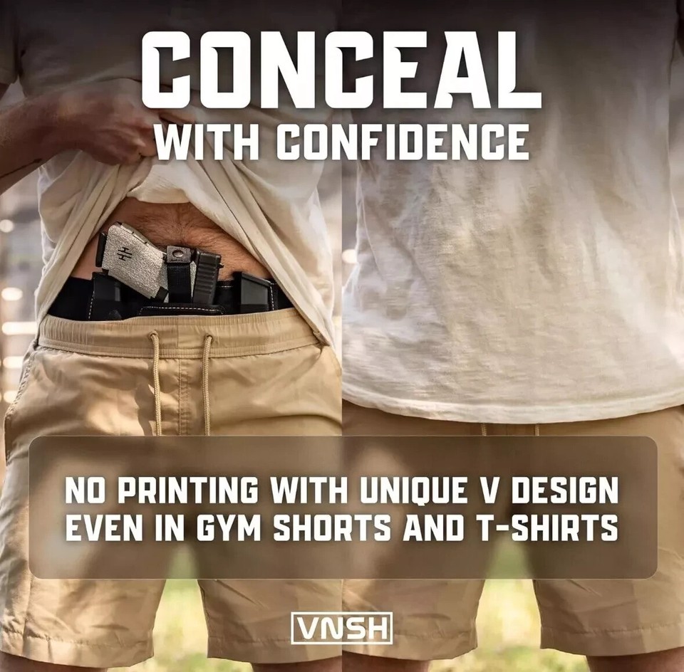 Ultimate Concealed Carry Belly Band Holster - Ambidextrous, Double Mag