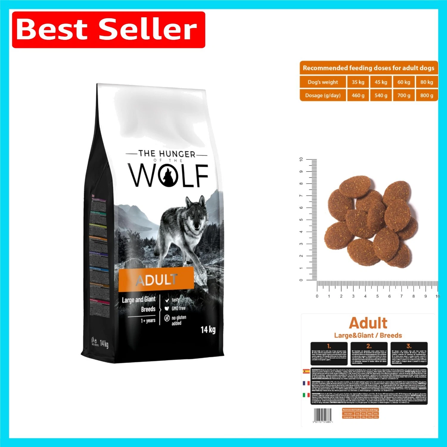 Nutritious Dry Dog Food for Large Breeds - 14 kg Chicken Protein & Joint Formula