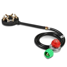 CONCORD Cast Iron Jet Burner Single Propane Outdoor Burner Head with Brass Tips