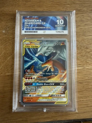 Reshiram & Charizard GX - 20/214 - World Championship Deck - ACE 10 (POP 2)