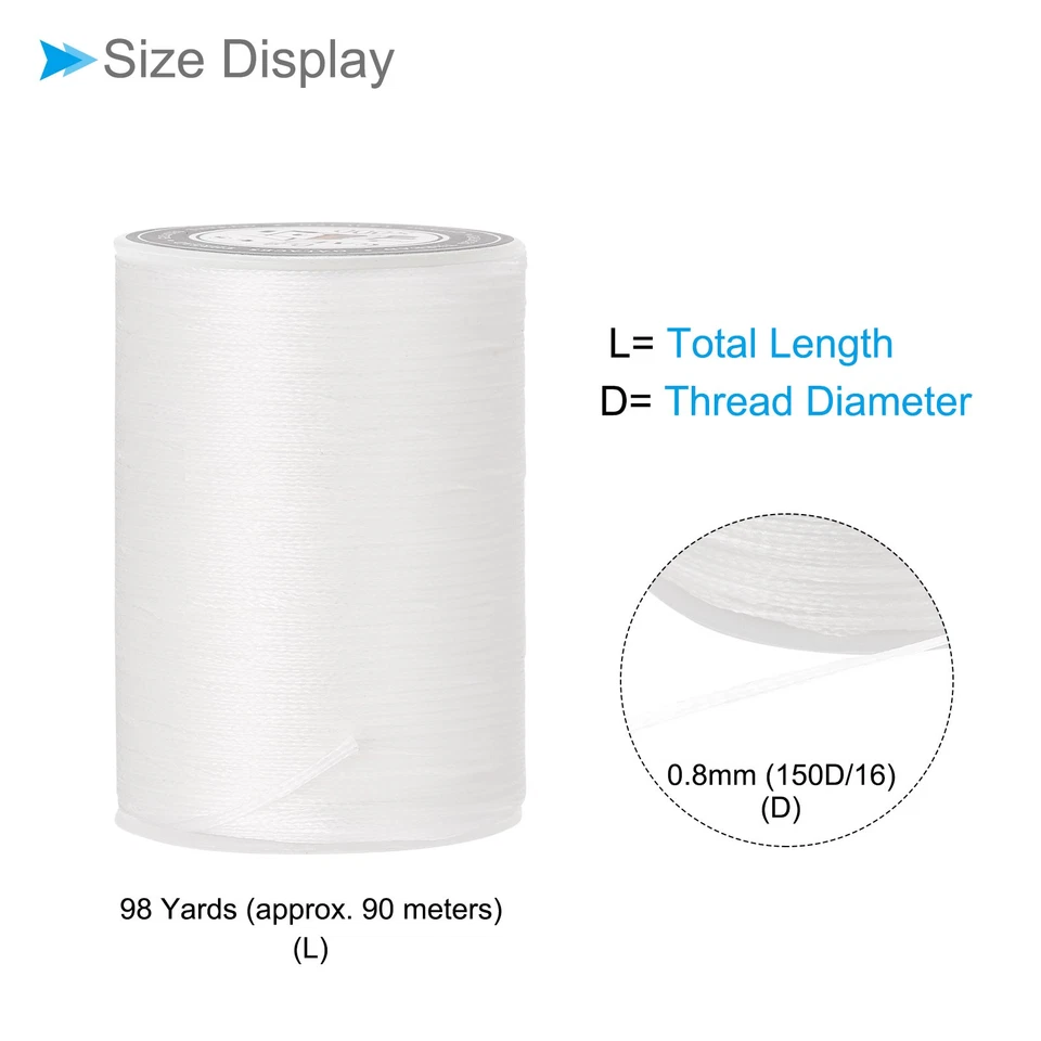 Sewing Threads 98 Yards 150D/0.8mm Stitching Threads White - Image 2 of 4