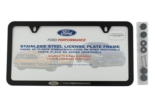 Ford Performance Black Stainless Steel Slim Line License Plate Frame M-1828-SSB Foto 2 de 4