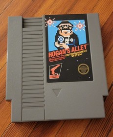 Hogan's Alley Nintendo NES CIB sin perforar barra colgante 5 tornillos EXCELENTE VIDEOJUEGO