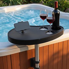 uuqouauo Hot Tub Tray Table with Cup Holders  Phone Holder, 360  Rotating Sp...