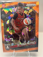 🔥🔥 Prizm 2025 WNBA Te-Hina Paopao RC orange cracked ice #61 Atlanta Dream