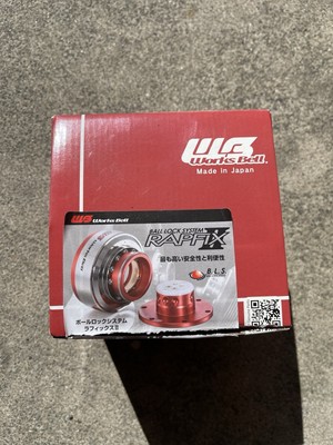 Works Bell Rapfix II 103030 Red Quick Release Steering Wheel Hub Japan New