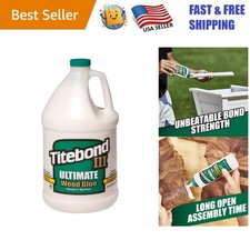 1 Gallon III Ultimate Wood Glue - Easy Clean Waterproof Adhesive for Woodworking