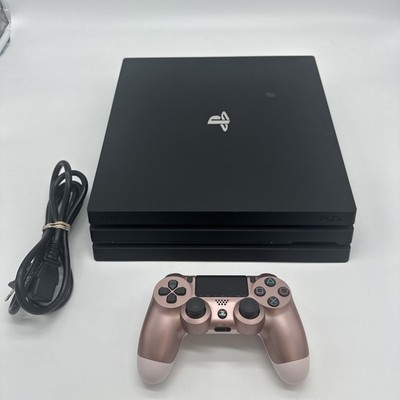 Sony PlayStation 4 PS4 Pro 1TB Black CUH-7115B Bundle - Rose Gold OEM Controller