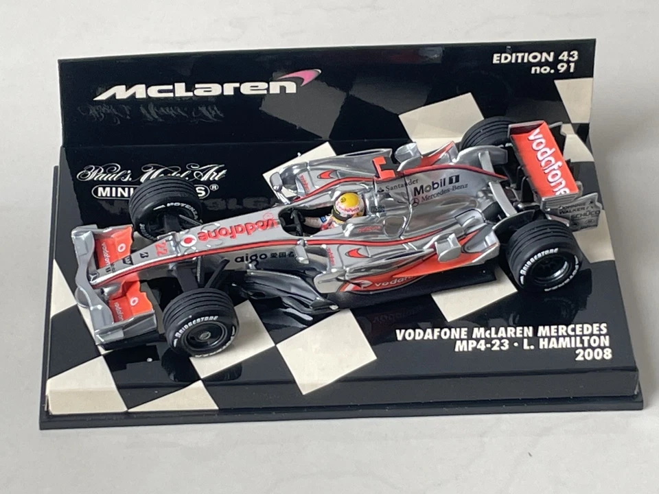 McLaren Mercedes MP4-23 Lewis Hamilton 1/43 F1 2008 Minichamps World Champion - Photo 1/4