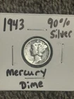 🔥🔥1943 Mercury 10c Dime 90% Silver NICE COIN🔥🔥