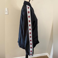 Empyre black rose jacket snaps long sleeves windbreaker M
