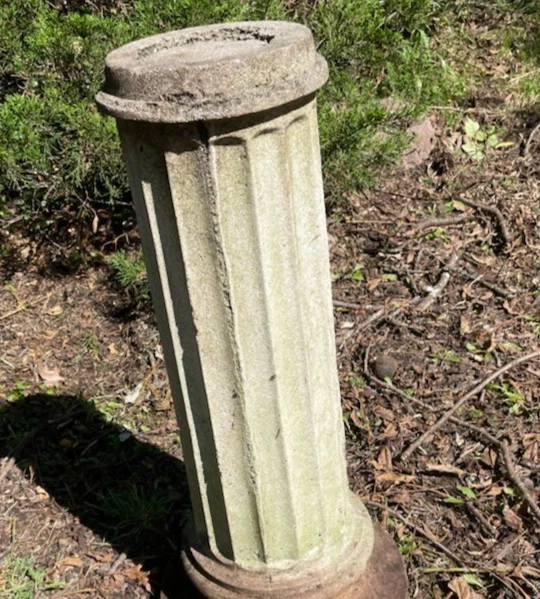 Old Birdbath Garden Planter base Cast Cement Architectural Column...28 inches - Image 2 of 2