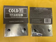 ColdTi Titanium Cryptocurrency Recovery Seed Backup-2 ColdTi plates w/screws+