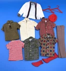 VINTAGE Ken CLOTHING LOT Pak Shirts Slacks Cap Socks Hangers 1962-64 EXC