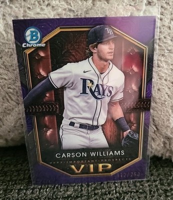 2025 Bowman - Vips,  Carson Williams #VIP-1 Purple Mojo Refractor /250 
