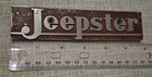 USED ORIGINAL METAL VINTAGE JEEPSTER CAR BADGE EMBLEM / WILLYS — photo 3