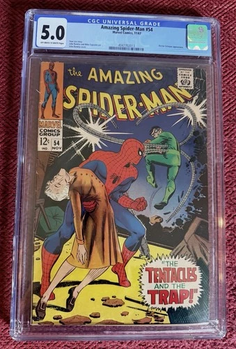 Rare Amazing Spider-Man #54 Marvel Comics 11/1967 SILVER Dr Octopus App CGC 5.0