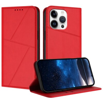 Luxury Leather Magnetic Wallet Cover Case for 16 15 14 13 12 11 Pro Max XR 6 7 8