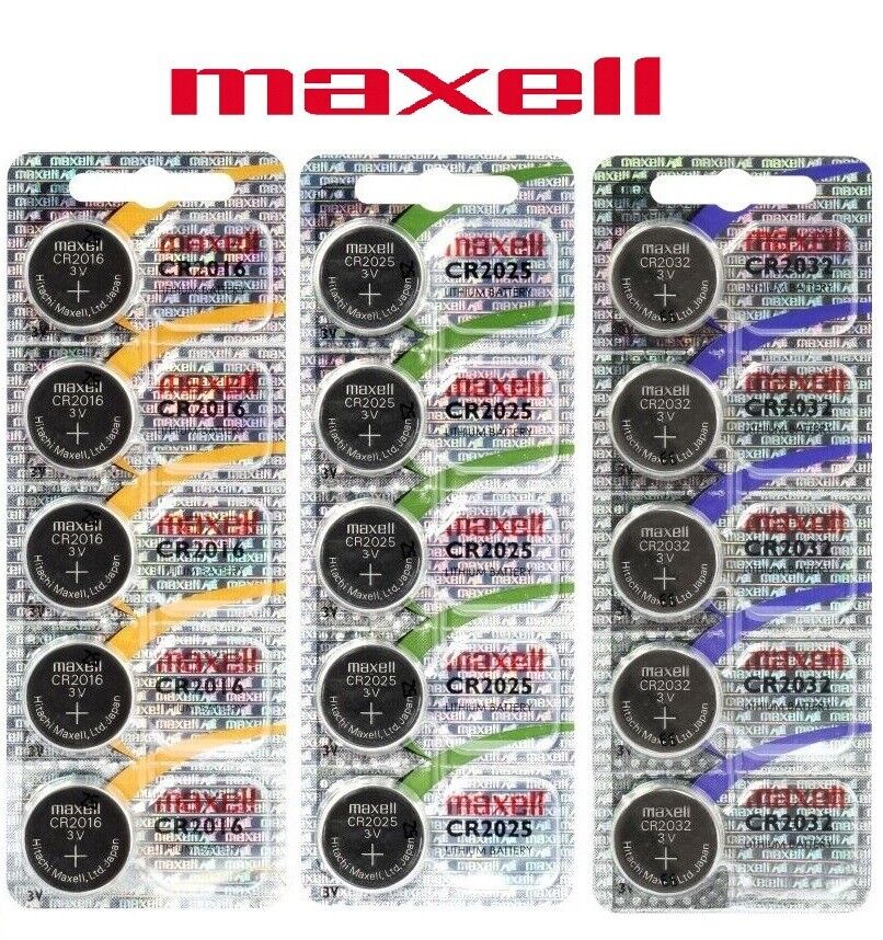 Piles CR2032 CR2025 CR2016 3V bouton lithium marque MAXELL , Qualité PRO