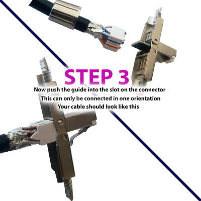 CAT 6a Werkzeugloser RJ45 Netzwerkstecker Mit LSA Anschluss Fuer Starre Verlegekabel Geschirmt 10 Gbit S Lan Kabel Netzwerkkabel Stecker Cat6a Metallgehaeuse