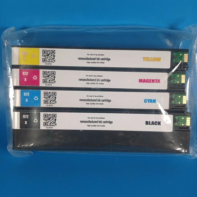 4 Replacement Cartridges for HP 972X fits Pagewide Pro 577dw MFP 577z | eBay