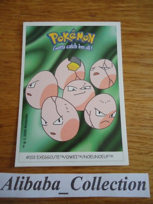 Pokemon Dunkin Boomer Trading Card Sticker 2000 Karte # 102 OWEI NOEUNOEUF