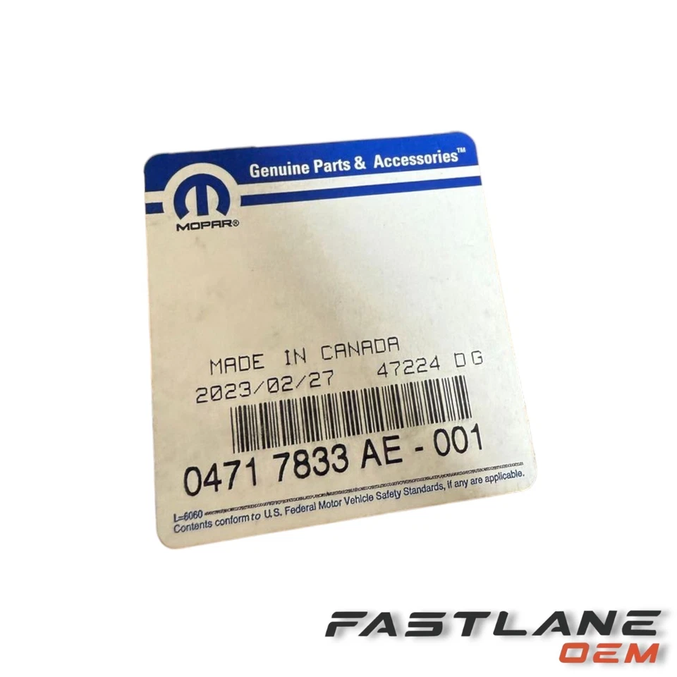 2002-2007 DODGE GRAND CARAVAN MOLDURA DE CINTO DE PORTA FRONTAL NOVO FABRICANTE DE EQUIPAMENTO ORIGINAL 0471 7833 AE - Imagem 3 de 4