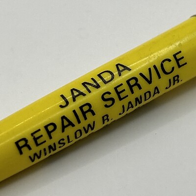VTG BIC Click Ballpoint Pen Janda Repair Service Winslow R. Janda Wilson Kansas