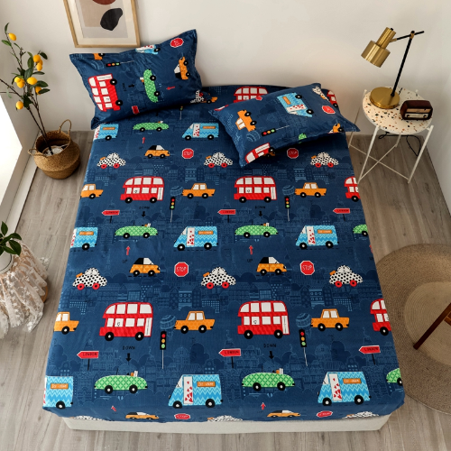 Sheet on Rubber Band Kids Bed Sheet Fitted Sheet Fitted Sheet with Pillowcase