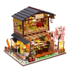 DIY Miniature Dollhouse Kit Tiny House with Furniture Japanese Style Shop Gifts