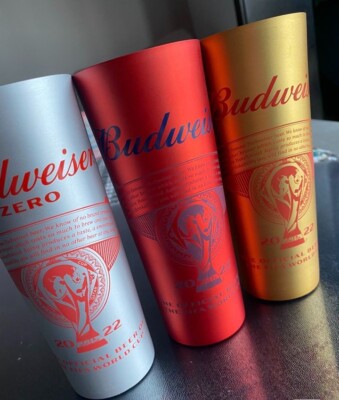 Rare China Budweiser beer 2022 Qatar football FIFA World Cup
