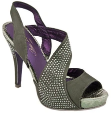 POETIC LICENCE ROYAL OCCASION 9 SLINGBACK PEWTER GRAY FORMAL PROM