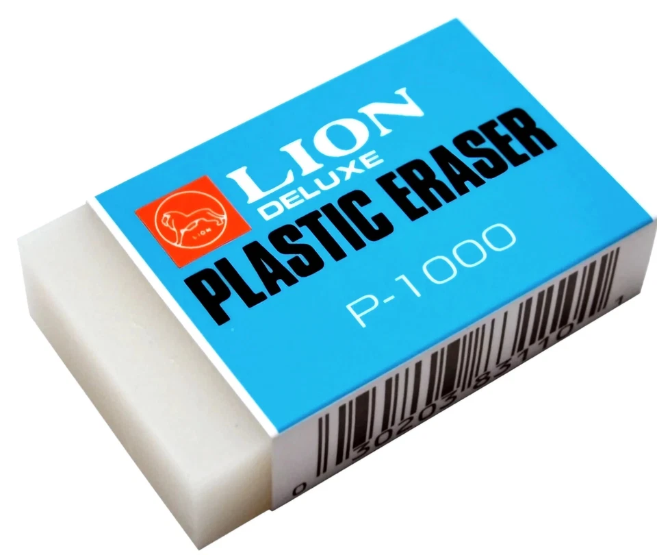 12 PCS LION ERASER P-100 SCHOOL SUPPLY - Image 2 of 2